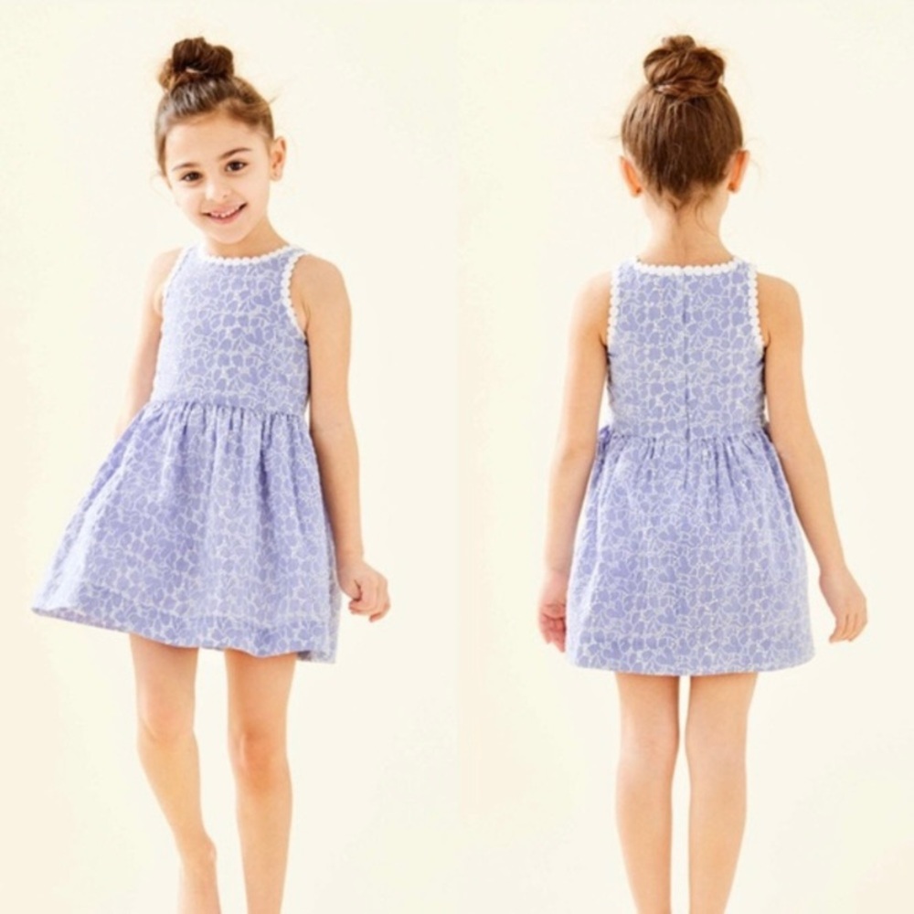 Lilly Pulitzer | Girls blue striped mini Tori dress, size 3